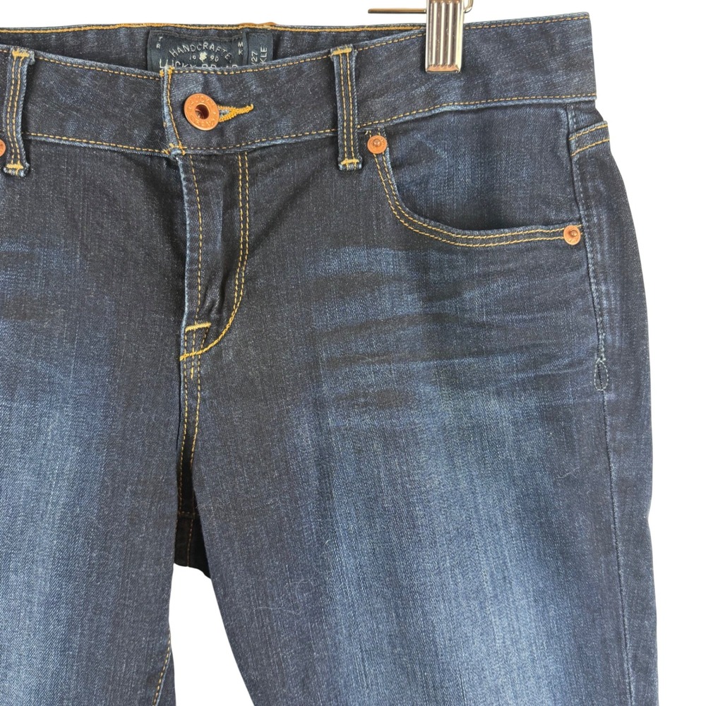 Lucky Brand Lolita Skinny Jeans Womens 4/27 Dark Wash Ankle Mid Rise Denim